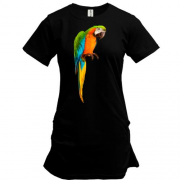 Подовжена футболка с попугаем Ара
