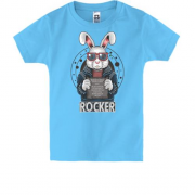 Дитяча футболка з зайцем рокером
