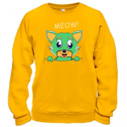 Свитшот с зеленым котом