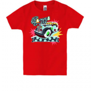 Детская футболка с арт ретро автомобилем