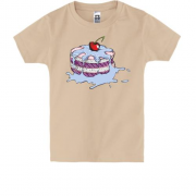 Детская футболка с тортом и вишенкой