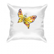 Подушка з яскравим метеликом 2
