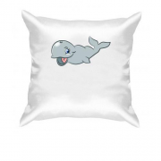 Подушка с довольным дельфином
