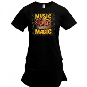 Подовжена футболка Music is the Strongest from of Magic
