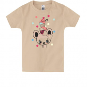 Детская футболка с медведем и кексами