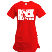 Подовжена футболка We will rock you