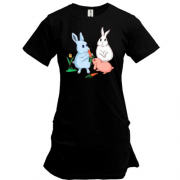 Подовжена футболка Кролики та морква