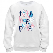 Свитшот Faith Hope Peace