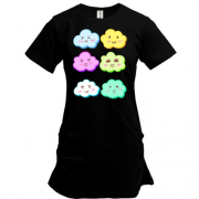 Подовжена футболка Аніме хмари