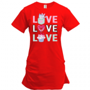 Подовжена футболка Love Love Love