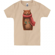 Дитяча футболка Ведмідь в шарфі