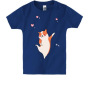 Дитяча футболка Cat with hearts