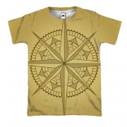 3D футболка с песчаным компасом