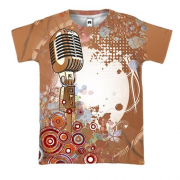 3D футболка з візерунковим мікрофоном