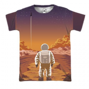 3D футболка з ілюстрацією космонавта