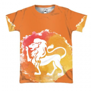 3D футболка з акварельних Львом