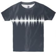 Детская 3D футболка с волной звука