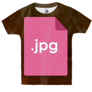 Детская 3D футболка с надписью JPG