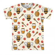 3D футболка з бджолами і медом