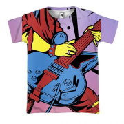 3D футболка с желтым гитаристом