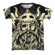 3D футболка зі скандинавським богом Одіном