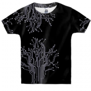 Детская 3D футболка со схемой деревом