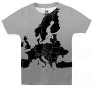 Дитяча 3D футболка с картой Европы