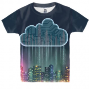 Детская 3D футболка с облаком схемой