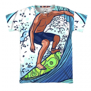 3D футболка с телом серфингиста