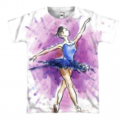 3D футболка с балериной