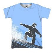 3D футболка со сноубордистом