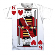 3D футболка з картковим королем