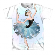 3D футболка с танцующей балериной
