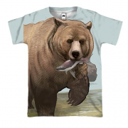 3D футболка з ведмедем і рибою (2)