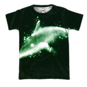 3D футболка со светящейся акулой