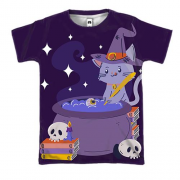 3D футболка з котом чаклуном