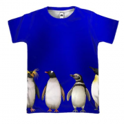 3D футболка з породистими пінгвінами