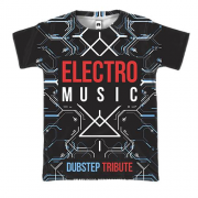 3D футболка Electro music