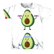 3D футболка з тренирующимся авокадо