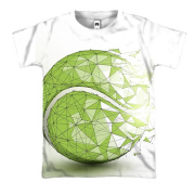 3D футболка с полигональным теннисным мячиком