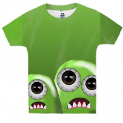 Дитяча 3D футболка з здивованими істотами