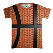 3D футболка с текстурой баскетбольного мяча