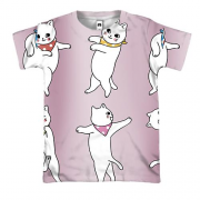 3D футболка с танцующими котами