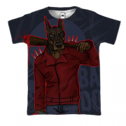 3D футболка Bad dog
