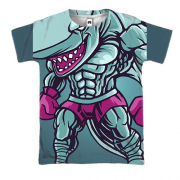 3D футболка с акулой боксером