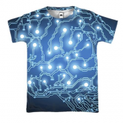 3D футболка з кібер-мозком