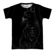3D футболка с котом в полный рост