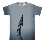 3D футболка з рыболовним крючком