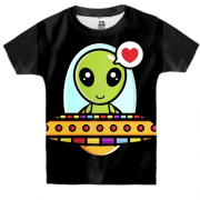 Детская 3D футболка с добрым пришельцем