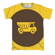 3D футболка с грузовым авто